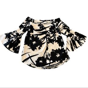 White House Black Market Off the Shoulder Floral Top